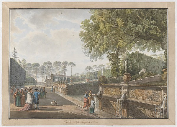 Villa Pamphili c1780-Giovanni Volpato, Abraham Louis Rodolphe ,16x12"(A3)Poster