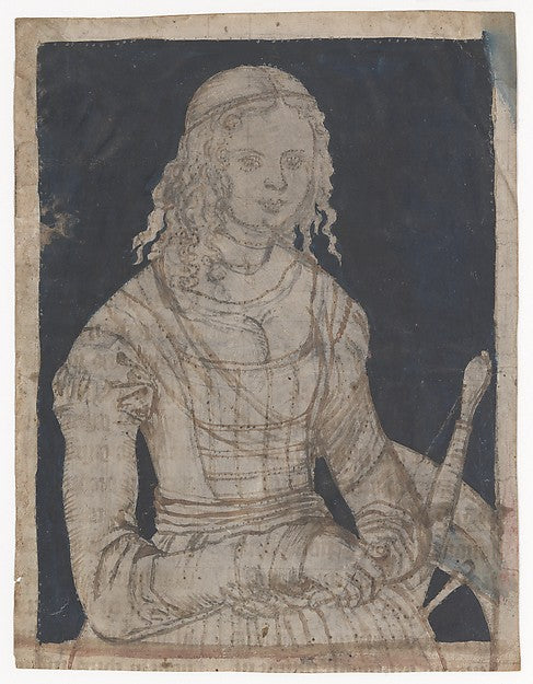 Saint Catherine late 15th–mid-16th cent-Lucas Cranach the Elde,16x12"(A3) Poster