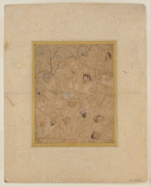 :Men Preparing Some Sort of Intoxicant in the Country mid-17-16x12"(A3) Poster