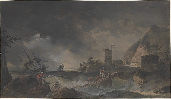 Storm n.d.-Attributed to Joseph Vernet,  Poster Print Wall Art