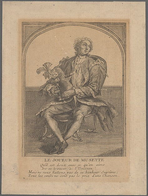 Musette Player  18th cent-Anonymous, French, 18th cent, Poster Print