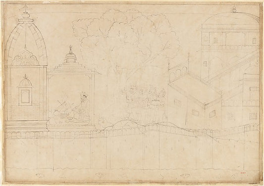 Indrajit Makes Offerings c1725-Attributed to Manaku, 16x12"(A3) Poster