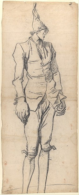 Caricature of the Painter Pierre-Charles Jombert 1773–75-Franç,  Poster Print Wall Art