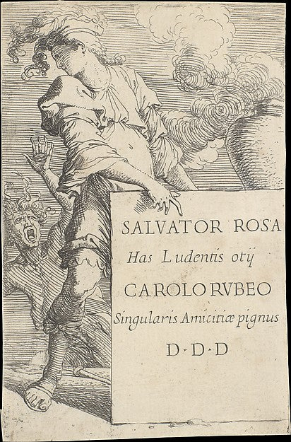 Frontispiece for the series of 'Figurine' c1656–1657-Salvator,  Poster Print Wall Art