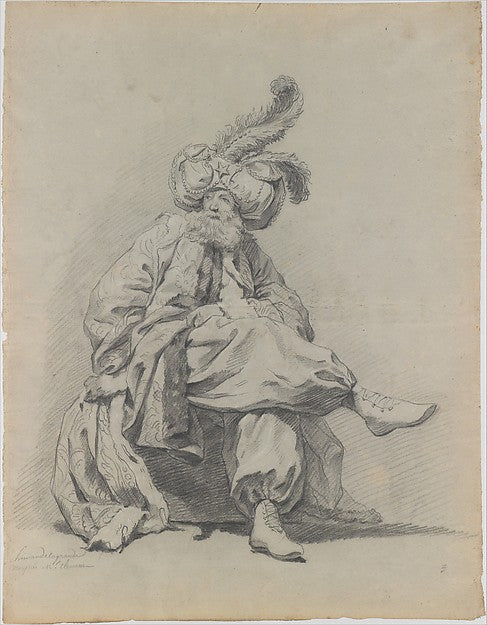 Study of the Costume of Monsieur Clément 1748-Anonymous, Frenc,16x12"(A3) Poster