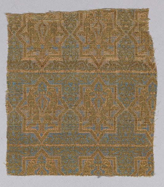 :Textile Fragment from the Chasuble of San Valerius 13th cen-16x12"(A3) Poster