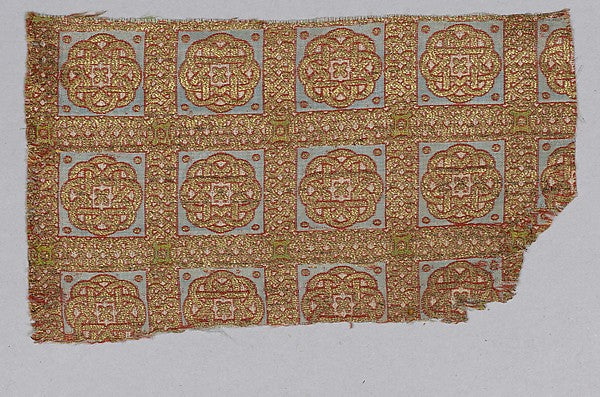 :Textile Fragment from the Dalmatic of San Valerius 13th cen-16x12"(A3) Poster