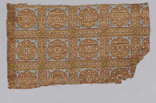 :Textile Fragment from the Dalmatic of San Valerius 13th cen-16x12"(A3) Poster
