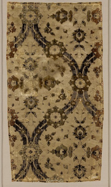 :Silk Velvet designed by 'Ghiyath' second half 16th century-16x12"(A3) Poster