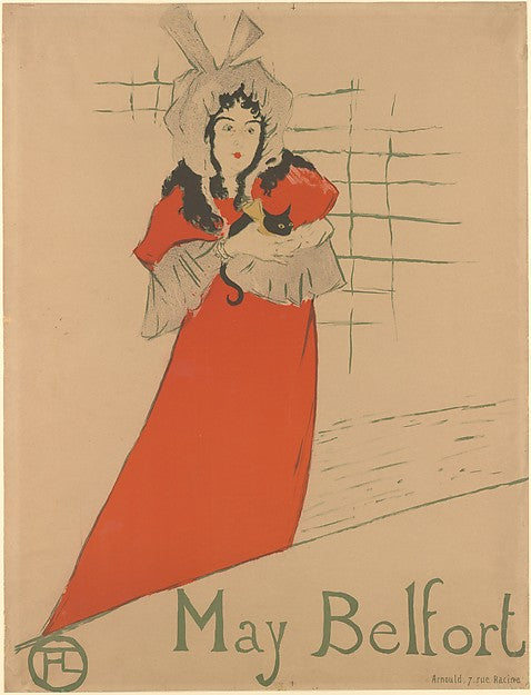 May Belfort 1895-Henri de Toulouse-Lautrec,16x12"(A3) Poster