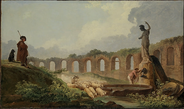 Hubert Robert:Aqueduct in Ruins -16x12"(A3) Poster