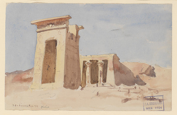The Temple of Dendur  showing the Pylon 1874-Frederick Arthur,  Poster Print