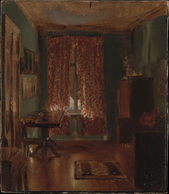 Adolph Menzel:The Artist's Sitting Room in Ritterstrasse 185-16x12"(A3) Poster