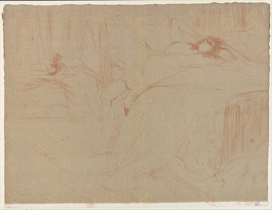 Collapsed on the Bed  from the series Elles 1896-Henri de Toul,16x12"(A3) Poster