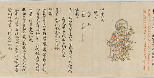 ,Scroll 9 of Collected Iconography : Ten 13th cent,Japan ukiyo-e Period Image,16x12"(A3) Poster