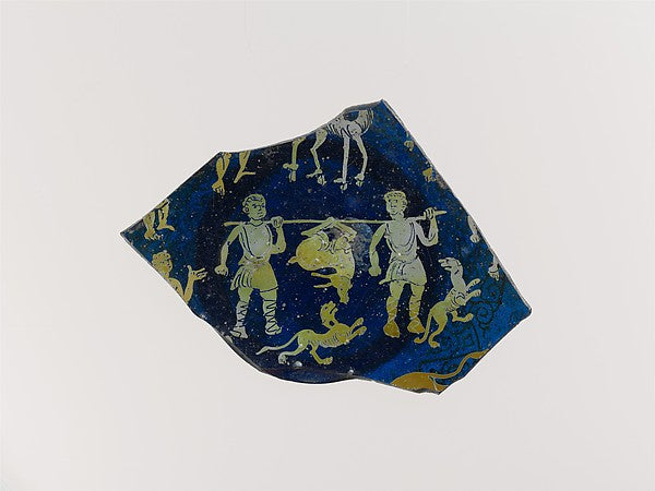 :Fragment of a Glass Dish 10th century-16x12