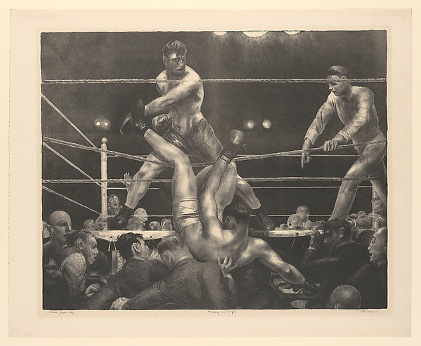 Dempsey and Firpo 1923–24-George Bellows ,  Poster Print Wall Art