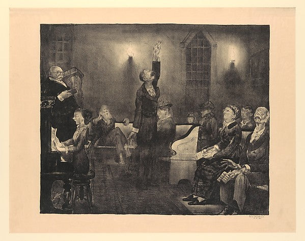 Prayer Meeting  Second Stone 1916-George Bellows ,  Poster Print Wall Art