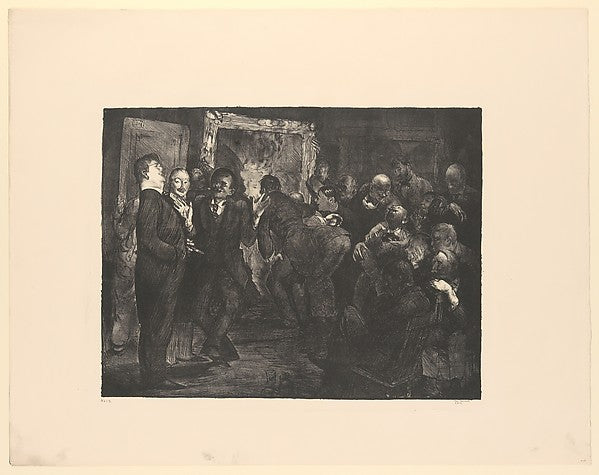 Artists Judging Works of Art 1916-George Bellows ,  Poster Print Wall Art