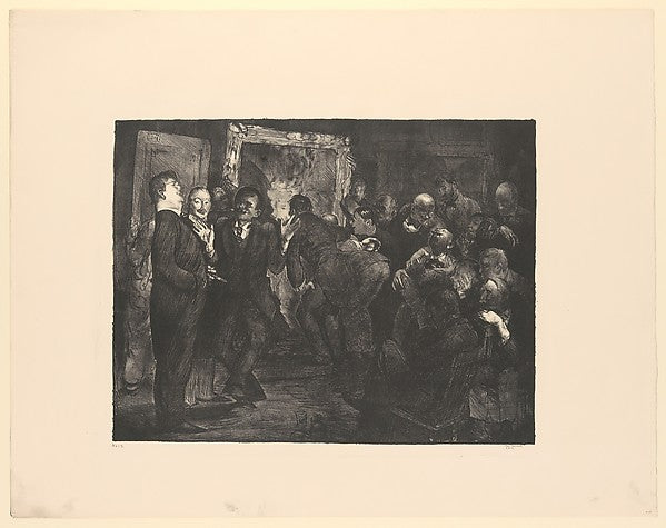 Artists Judging Works of Art 1916-George Bellows ,16x12