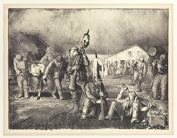 Bacchanale from War Series 1918-George Bellows ,  Poster Print Wall Art