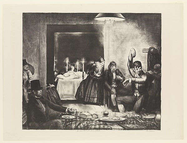 Punchinello in the House of Death 1923-George Bellows ,  Poster Print Wall Art