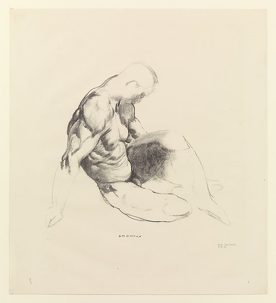 Male Torso 1916-George Bellows ,16x12