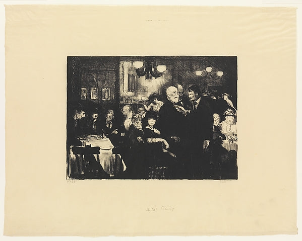 Artists' Evening 1916-George Bellows ,  Poster Print Wall Art