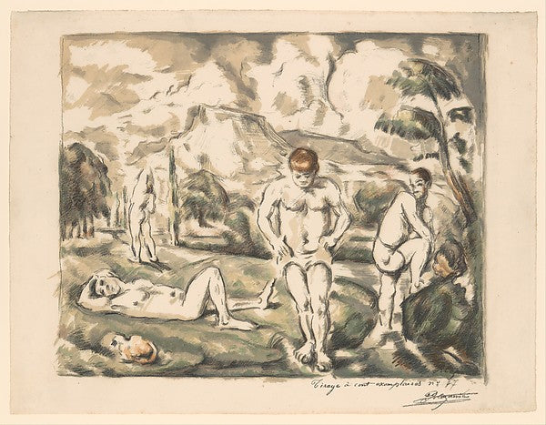 The Large Bathers  c1898-Paul Cézanne,16x12