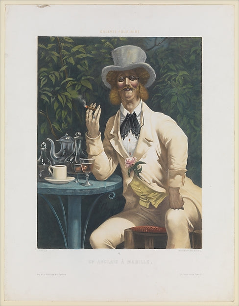 An Englishman at Mabille   from Galerie pour Rire  no. 34 1861,  Poster Print Wall Art