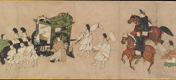 Scene from "Channel Buoys"  chapter 14 of the Tale of Genji l,Classic Ming China Image,  Poster Print