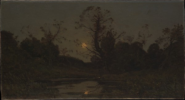 Henri-Joseph Harpignies:Moonrise 1885-16x12"(A3) Poster