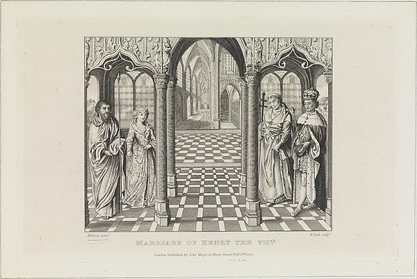 The Marriage of Henry the VIIth and Elizabeth of York February,  Poster Print Wall Art