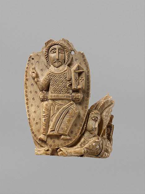 :Tusk Fragment with Christ Enthroned 810–1010-16x12"(A3) Poster
