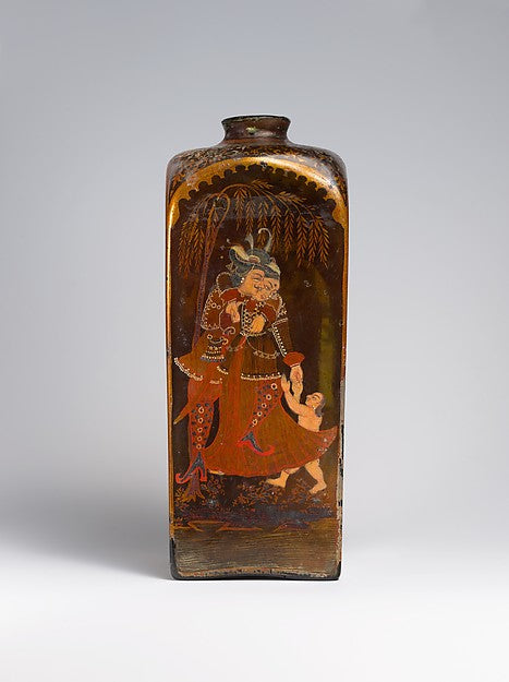 :Bottle with European and Indian Figures 18th century-16x12"(A3) Poster