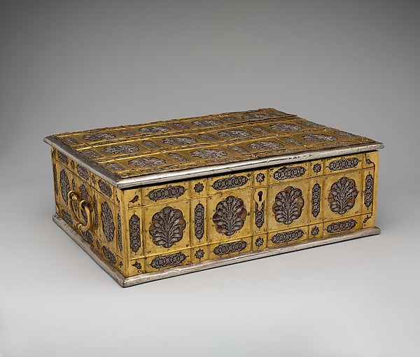 :Writing Box with Lattice and Flower Design mid-17th century-16x12"(A3) Poster