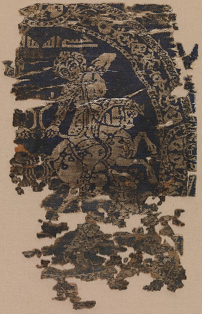 :Textile Fragment with Hunting Scene 8th century-16x12"(A3) Poster