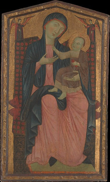Master of the Magdalen:Madonna and Child Enthroned -16x12"(A3) Poster