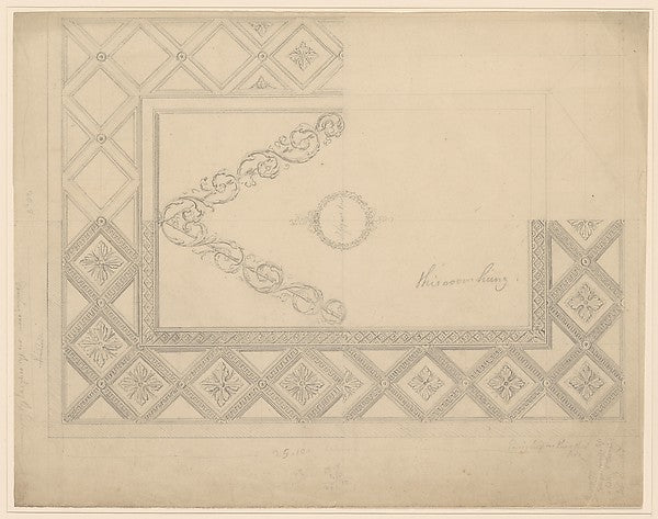 Design for a Ceiling for the Drawing Room at Milton Abbey  Dor, Poster Print