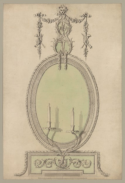 Two Designs for an Overmantel Glass  1743–96-Sir William Chamb,  Poster Print Wall Art