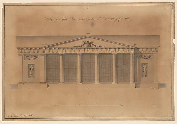 Design of a Greenhouse for the Right Honorable Earl of Coventr, Poster Print