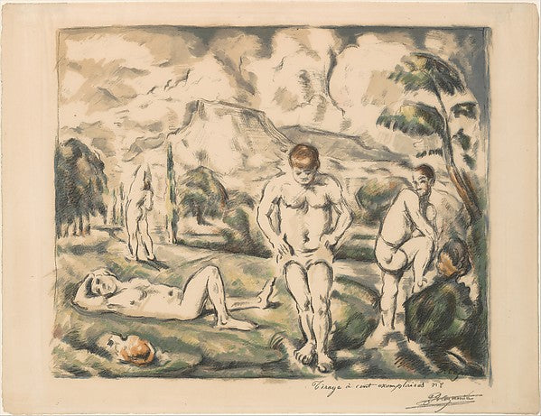 The Large Bathers  1898-Paul Cézanne,16x12