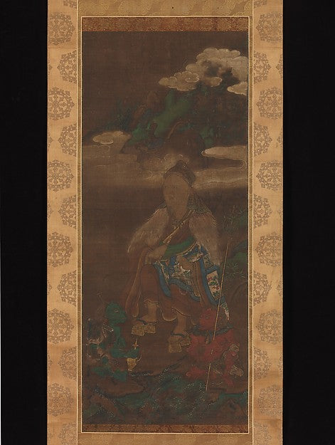 Portrait of En no Gyja late 14th–15th cent-Attributed to Jaku,Classic Ming China Image,  Poster Print Wall Art