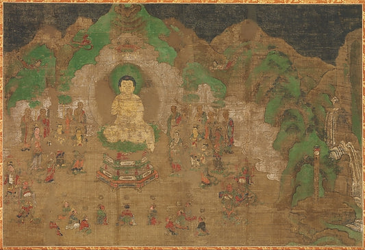 ,Life of the Buddha: King Bimbisara's Conversion ea,Classic Ming China Image,16x12"(A3) Poster
