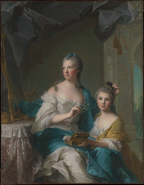 Jean Marc Nattier:Madame Marsollier and Her Daughter 1749-16x12"(A3) Poster
