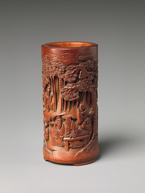 Brush Holder with Seven Sages of the Bamboo Grove late 18th ce,16x12"(A3)Poster