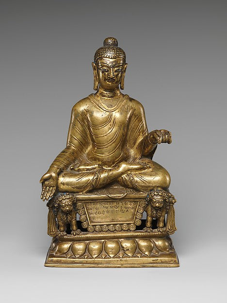 Enthroned Buddha Granting Boons dated by inscription to c600,16x12"(A3)Poster