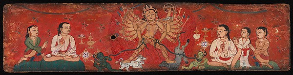 Manuscript Cover Depicting Durga Slaying Mahisha -  Scene from t,  Poster Print Wall Art