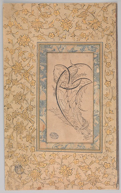 :Dragon Wrapped around Saz Leaves c1550–70-16x12"(A3) Poster