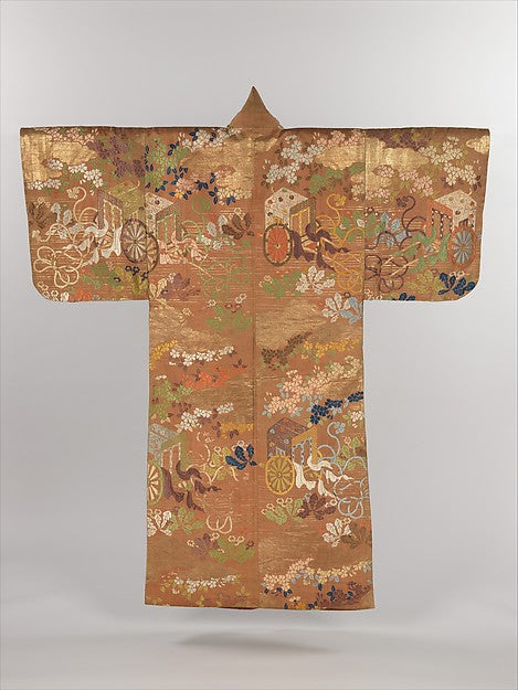 ,Noh Costume with Court Carriages and Cherry Blo,Classic Ming China Image,16x12"(A3) Poster
